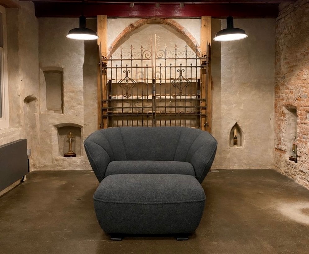 SALE Pode (by Leolux) Colla love seat met hocker, Ophalen, 150 tot 200 cm, 75 tot 100 cm, Rechte bank