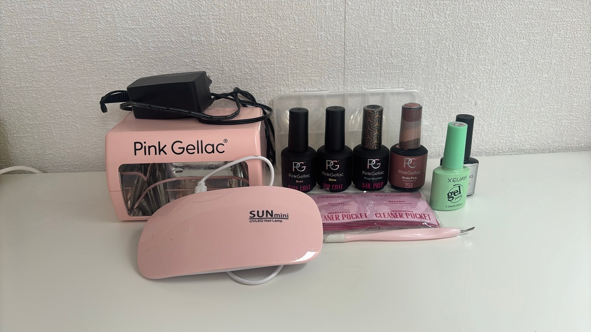 Pink Gellac set, Ophalen, Zo goed als nieuw, Toebehoren, Handen en Nagels