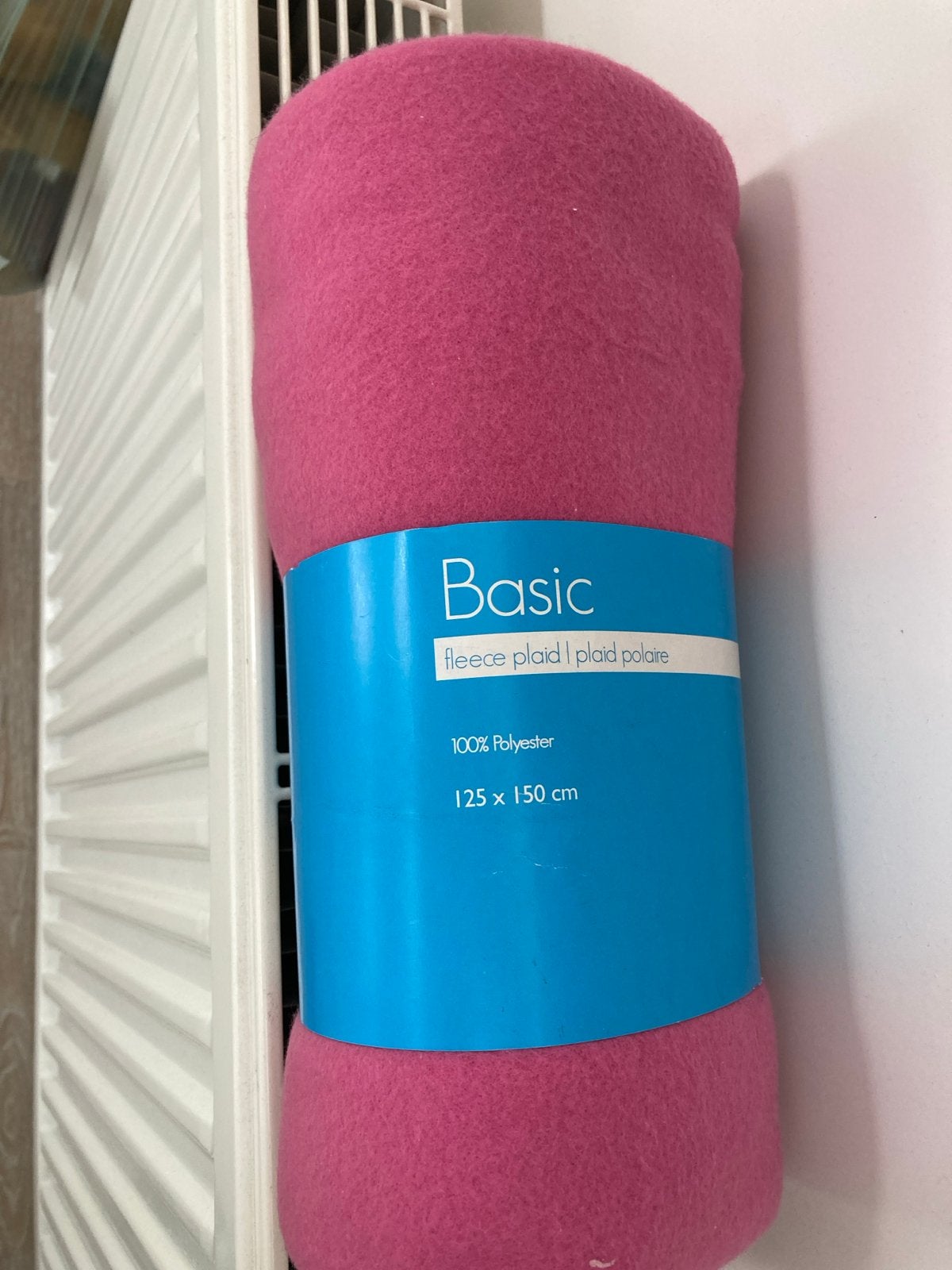 Roze Basic fleece plaid 125x150 cm, Fleecedeken, Roze, Nieuw, Ophalen of Verzenden