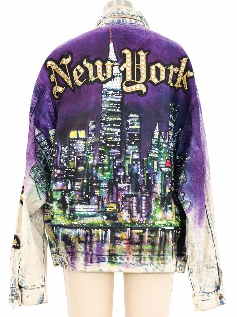 GEZOCHT: Tony Alamo New York painted denim jackets, Ophalen, Overige kleuren, Maat 46/48 (XL) of groter, Jasje