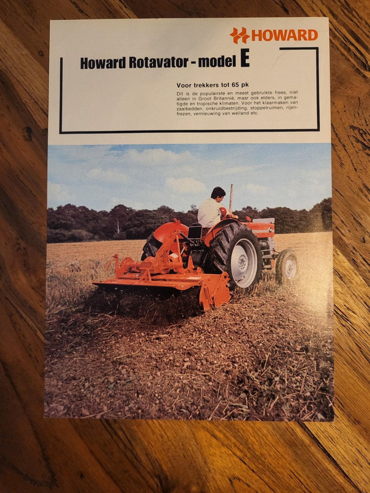 tractor folder HOWARD totavavator model E, Ophalen of Verzenden, Zo goed als nieuw