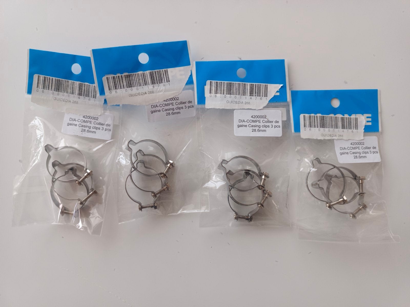 Dia-Compe cable housing clips 28,6mm, Fietsen en Brommers, Fietsonderdelen, Ophalen of Verzenden, Oldtimerfiets, Dia-Compe, Nieuw