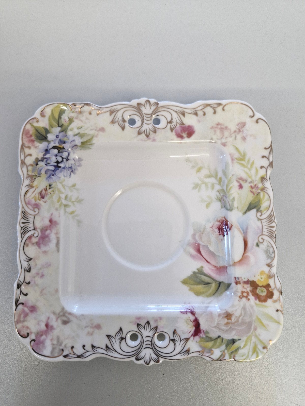 Decoratief schoteltje met bloemenpatroon Claire & Eef, Ophalen of Verzenden, Nieuw, Overige stijlen, Schaal of Schalen
