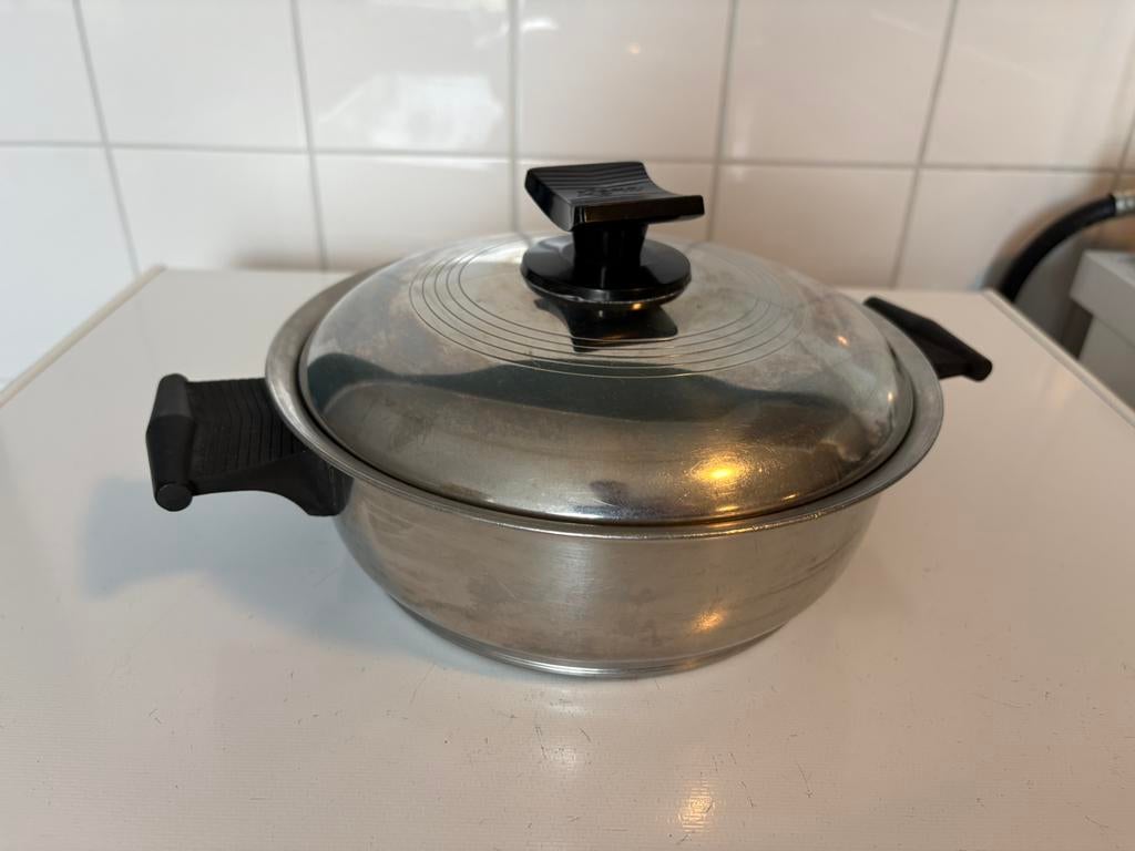 Rena Ware pan 2 RVS, Kookpan of Snelkookpan, Ophalen of Verzenden, Zo goed als nieuw, Rvs