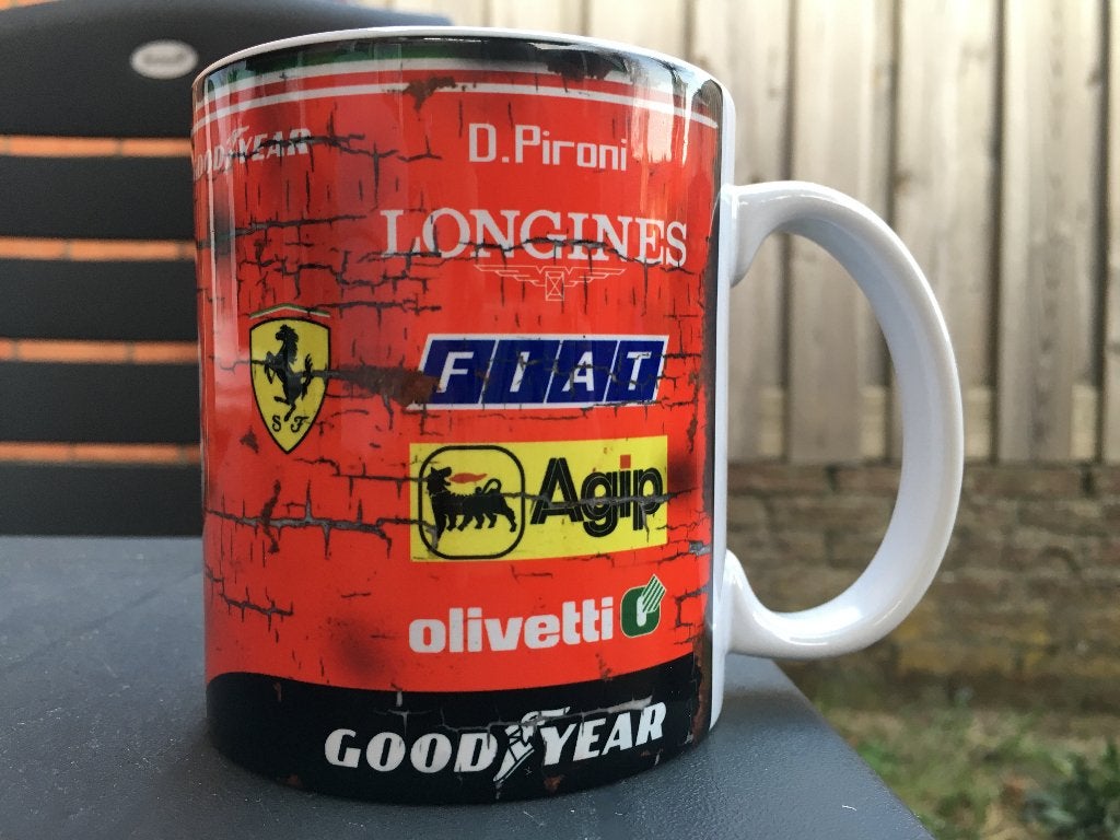 ✅ Didier Pironi Ferrari mok Vintage olie F1 Autosport, Ophalen of Verzenden, Nieuw, Formule 1