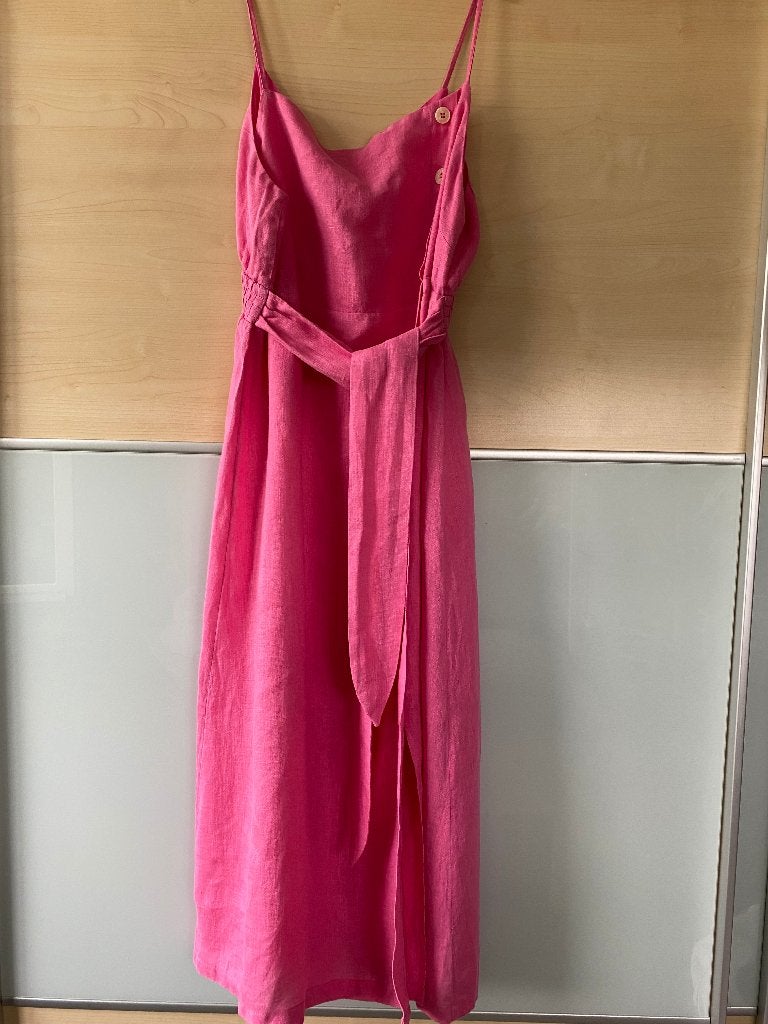 Linnen jurk roze 40/42, Maat 38/40 (M), Nieuw, Cocktailjurk, Ophalen of Verzenden