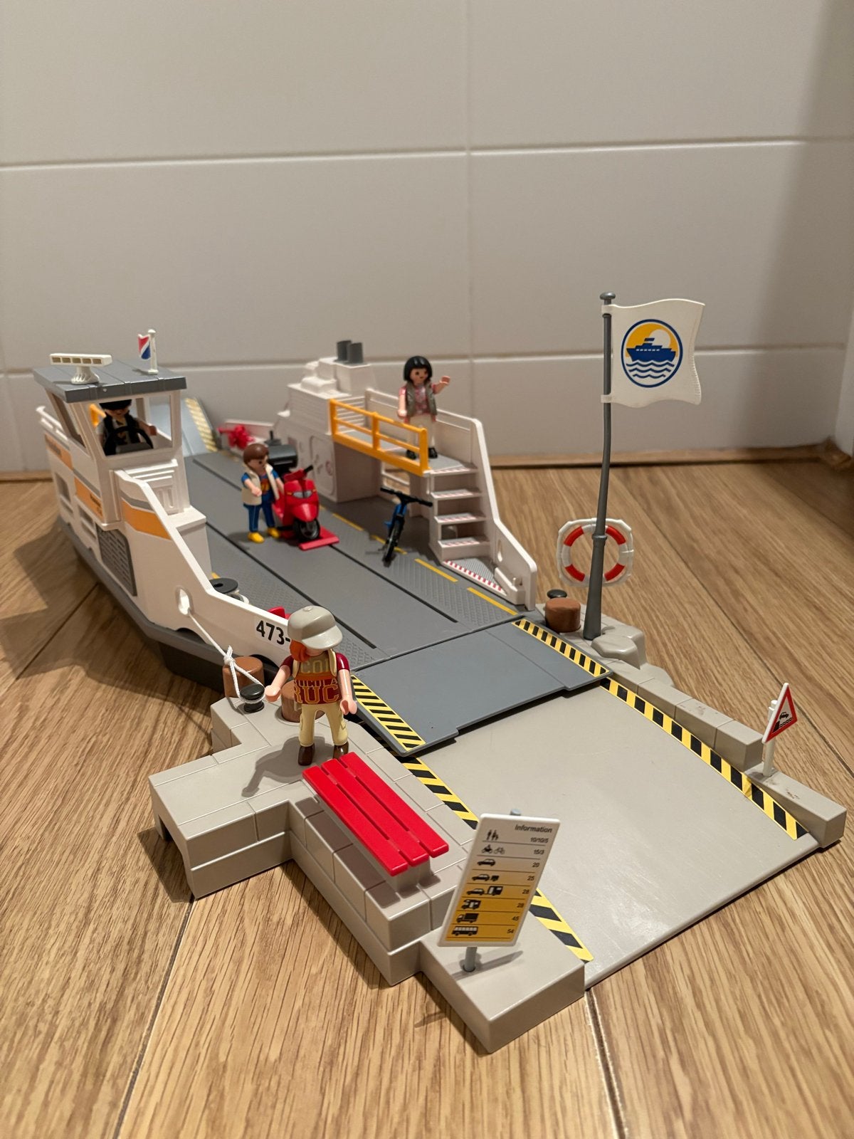Playmobil Veerboot met aanlegsteiger (5127), Ophalen of Verzenden, Gebruikt, Complete set, Boot/Schip