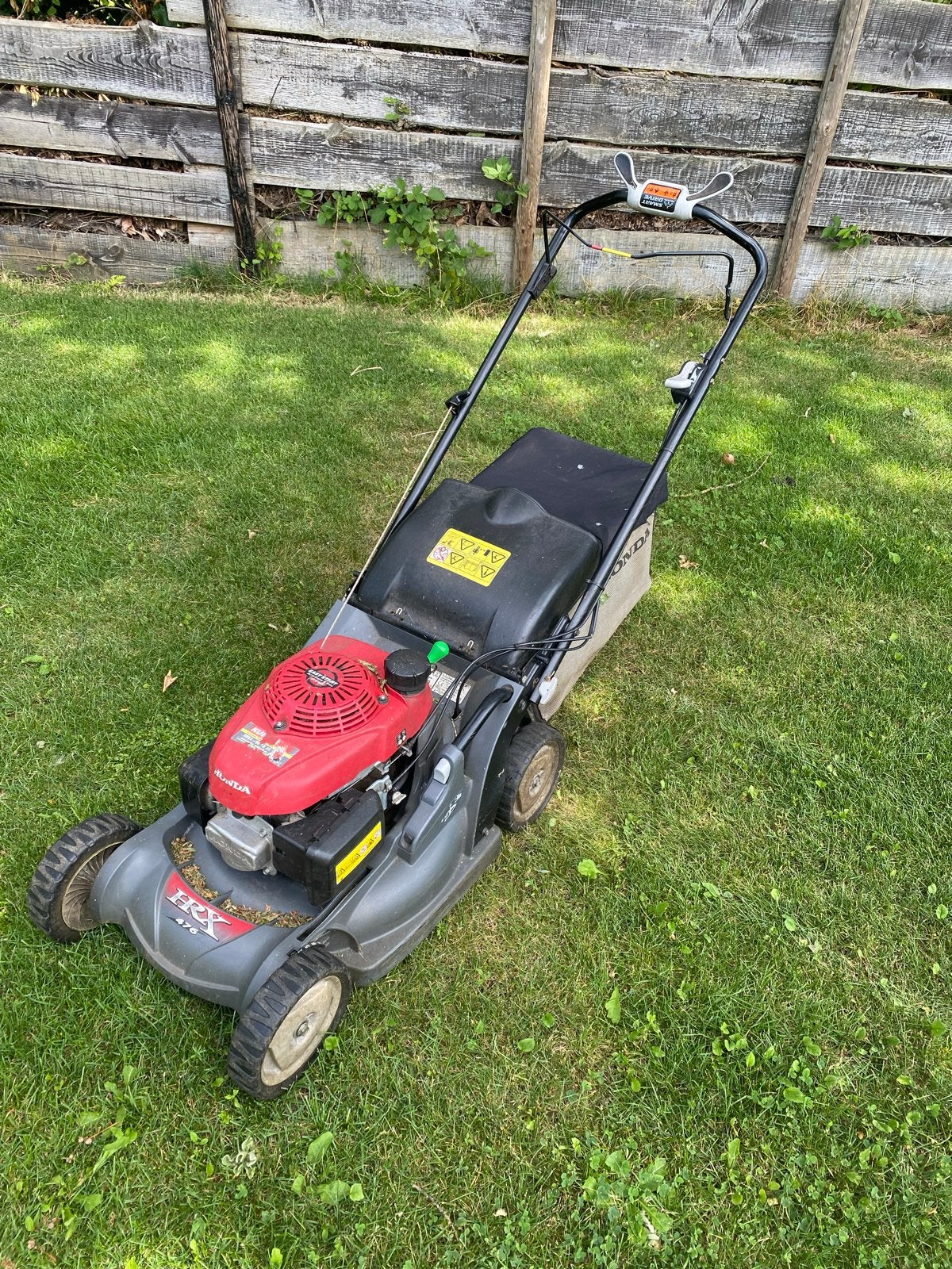 Honda HRX 476 Benzine Grasmaaier met Opvangzak, Ophalen, Cirkelmaaier, Gebruikt, 40 t/m 49 cm