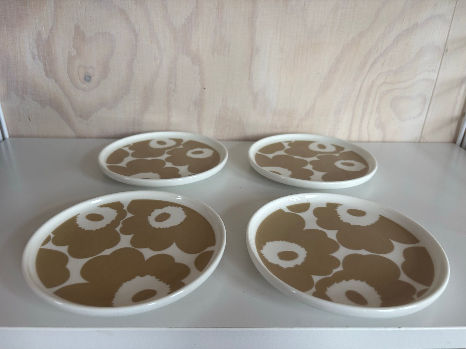 Marimekko Unikko bordjes 13,5cm - Set van 4, Huis en Inrichting, Keramiek, Nieuw, Ophalen of Verzenden, Bord(en)