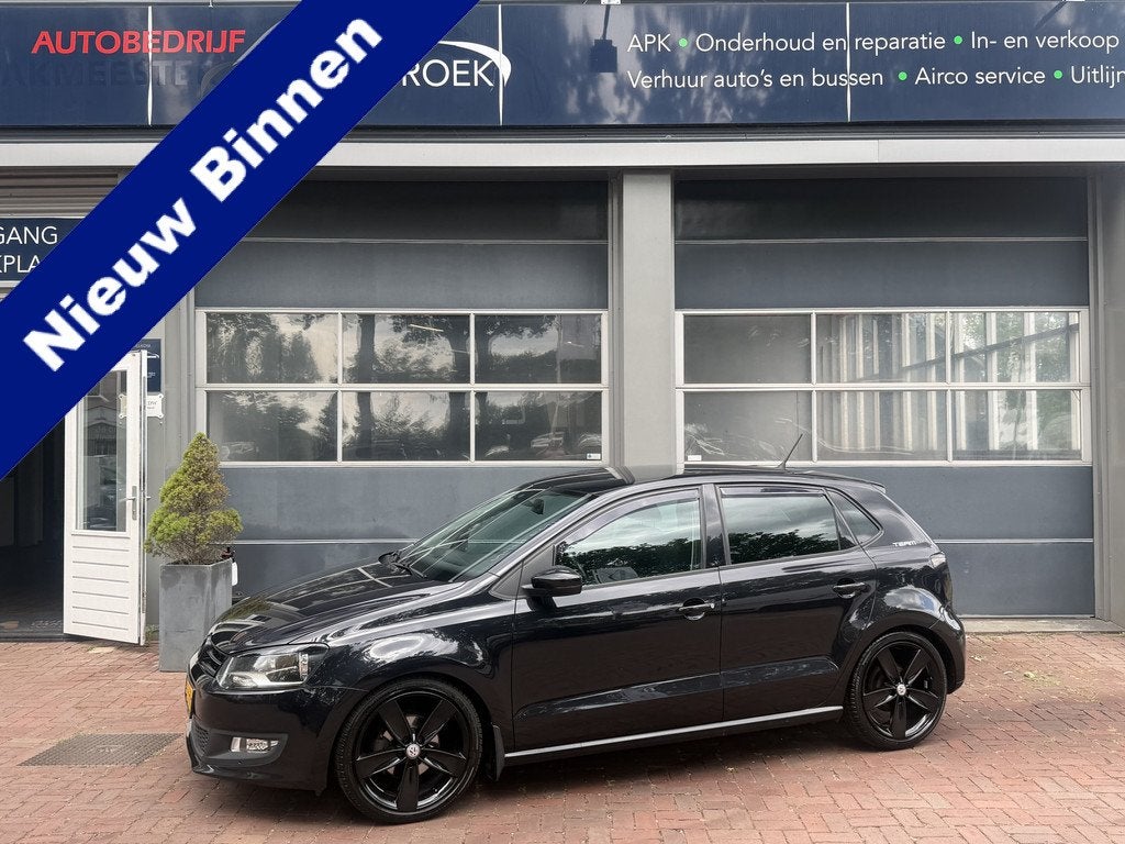Volkswagen Polo 1.4-16V Highline Navi,Cruise,Cv,Electr.ramen, Auto's, Voorwielaandrijving, Zwart, 4 cilinders, Zwart