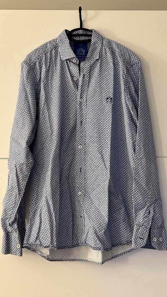 Claudio Campione blauwe hemd met print, Claudio Campione, Blauw, Ophalen of Verzenden, Zo goed als nieuw
