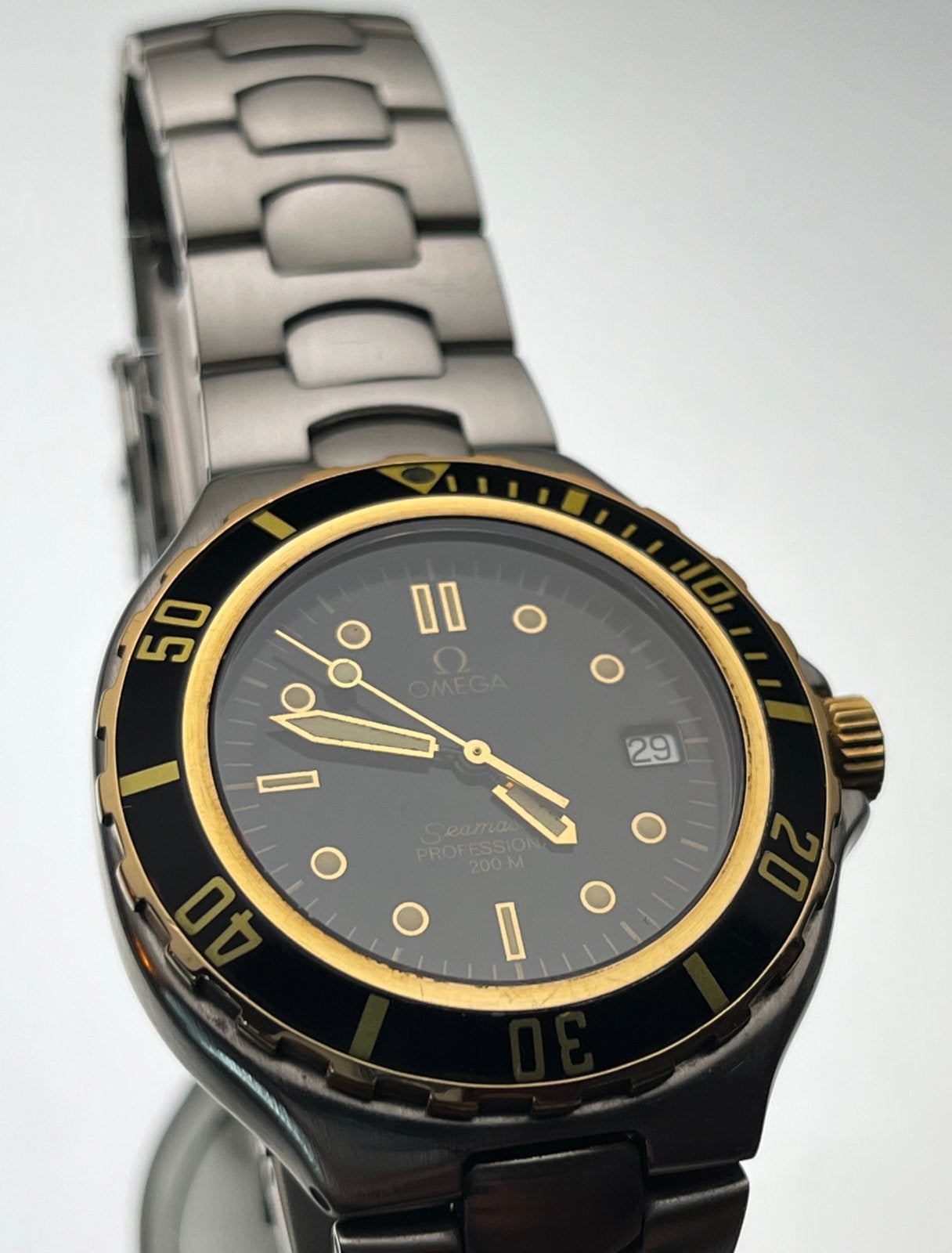 Omega Seamaster Ref.392.1062 Pre-Bond | 18K Gouden Lunette, Staal, Omega, Polshorloge, Verguld