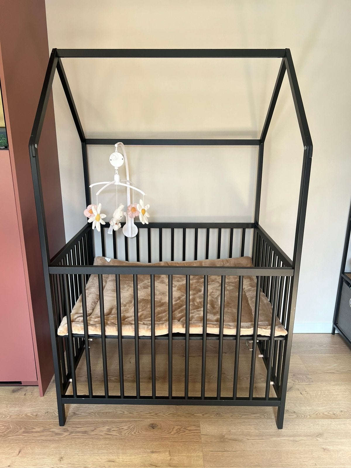 Box Prenatal incl boxkleed en boxmobiel, Ophalen of Verzenden, Zo goed als nieuw, Vierkant, In hoogte verstelbaar