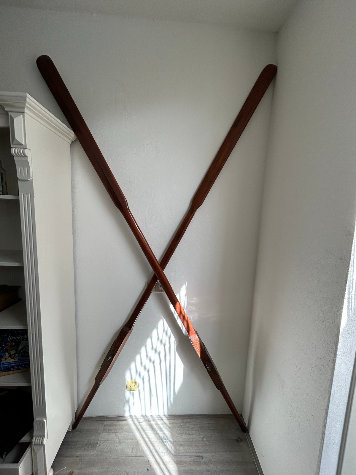 Antieke Roeispanen - Decoratieve Houten Roeispanen 276cm, Ophalen