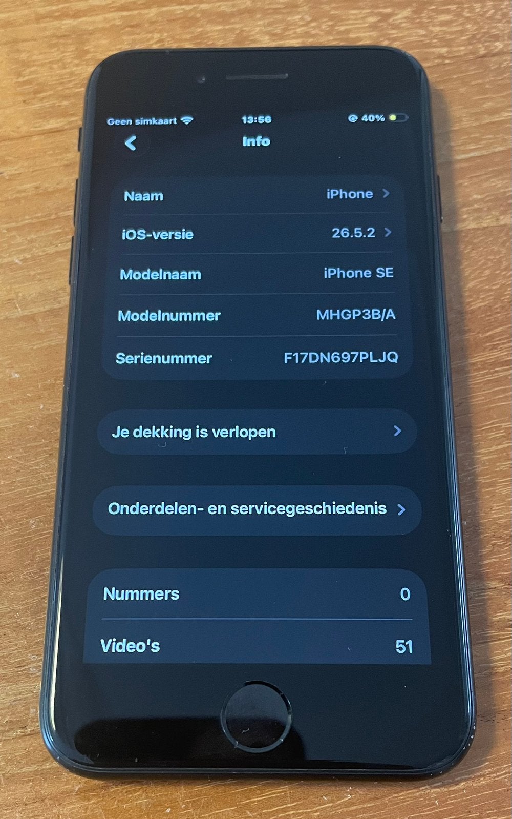 iPhone SE 2020 zwart 64GB 78% batterij, met gratis MIM hoes, Gebruikt, Zwart, 78 %, Ophalen of Verzenden