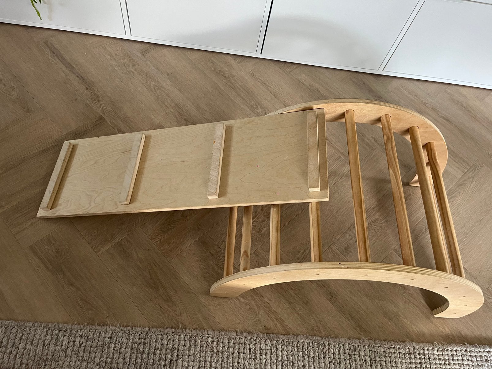 Klimrek houten Montessori omkeerbare klimplank en glijbaan, Ophalen, Zo goed als nieuw