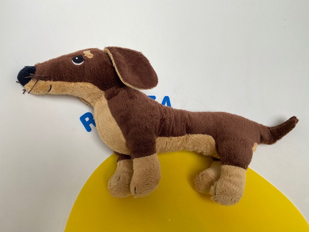 K3683 ikea hond teckel tekkel bruin, Ophalen of Verzenden, Zo goed als nieuw, Hond