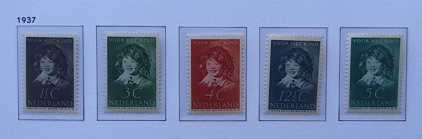 KINDERZEGELS 1937, Ophalen of Verzenden, T/m 1940, Postfris