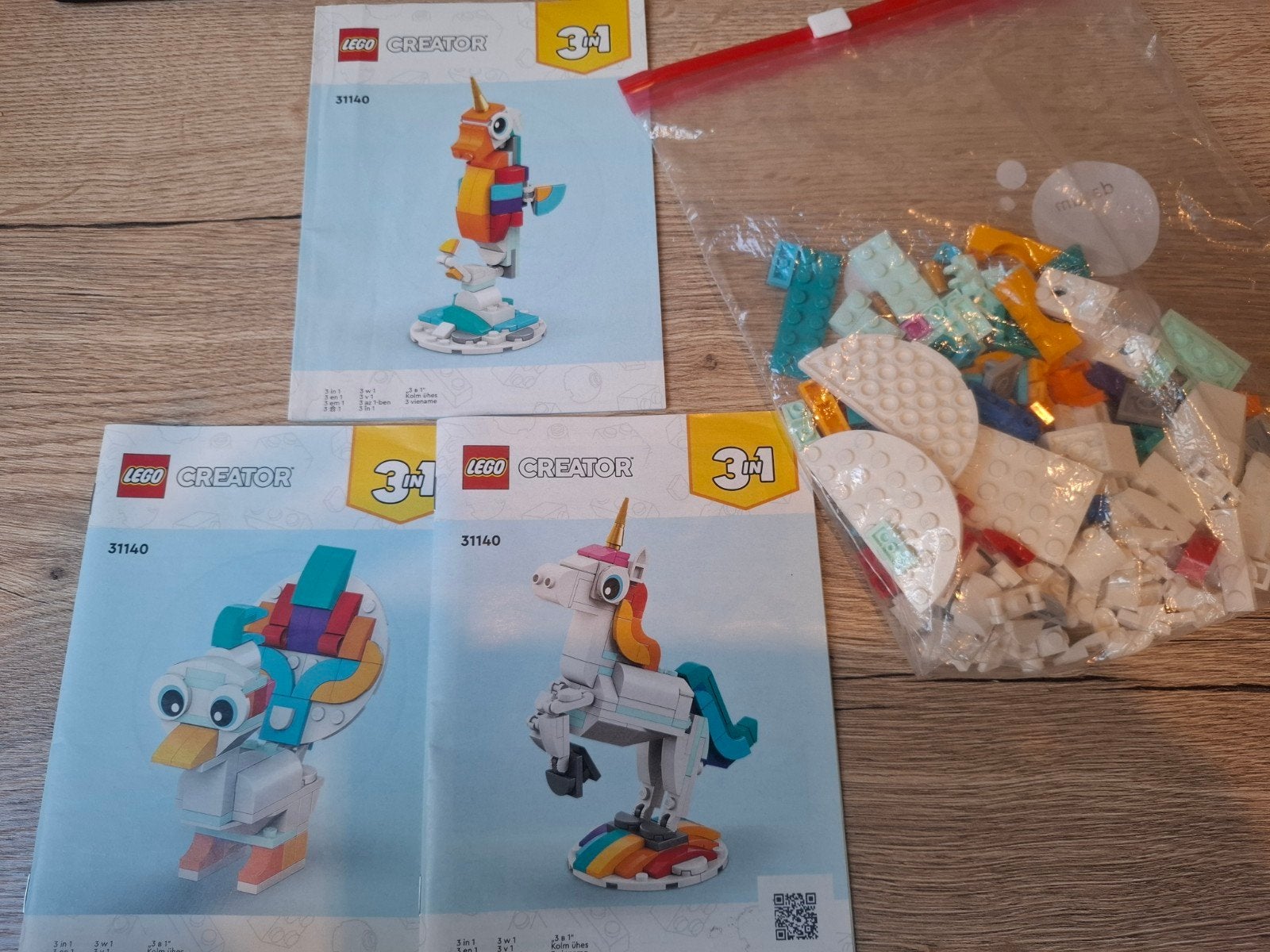 Lego Creator 31140 Magische Eenhoorn 3-in-1 set, Lego, Compleet, Ophalen of Verzenden, Zo goed als nieuw