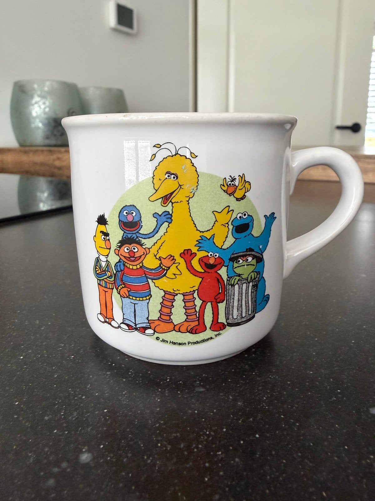 Vintage Jim Henson Sesamestreet / sesamstraat mok, Ophalen of Verzenden, Steen/keramiek, Meerkleurig, Overige merken