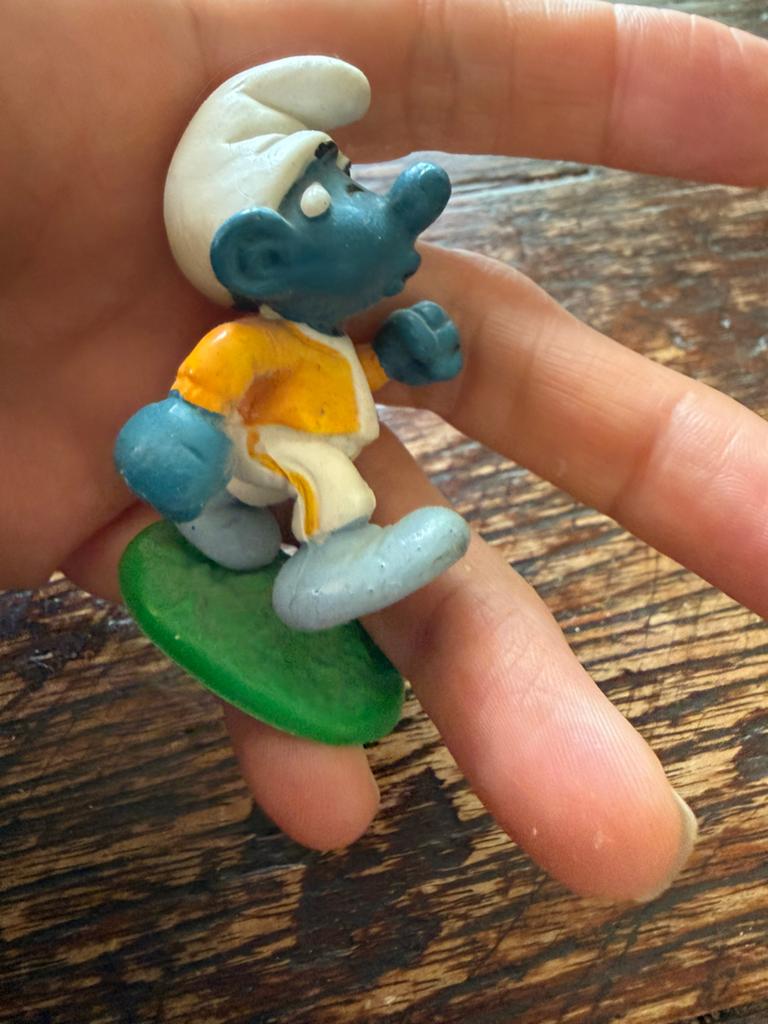 Vintage Schleich smurf smurfen hardlopen jogger Peyo, Verzamelen, Smurfen, Ophalen of Verzenden, Gebruikt