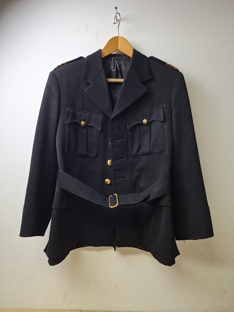 Brandweer Uniform Jasje Donkerblauw – Vintage Brandweer Jas, Verzamelen, Militaria | Algemeen, Ophalen of Verzenden, Overige soorten