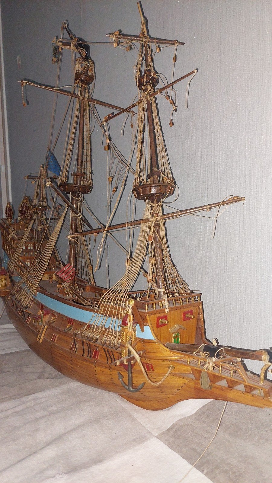 Gedetailleerd houten scheepsmodel - Zeilschip, Ophalen, Gebruikt, Groter dan 1:32, Overige merken