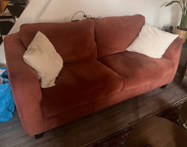 Comfortabele 2-zitsbank met afneembare kussens, Ophalen, Gebruikt, 150 tot 200 cm, Tweepersoons
