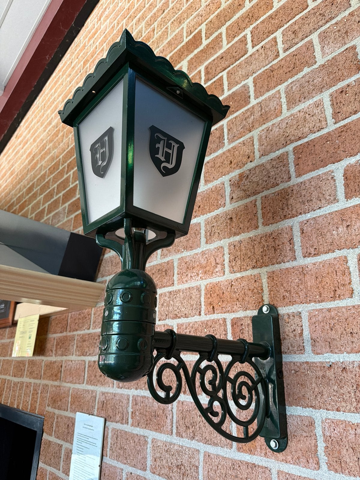 2 mooie donkergroene Hertog Jan lampen, Ophalen