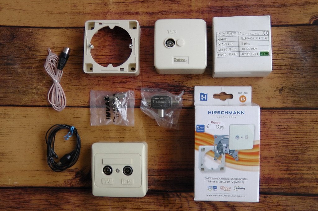 TV/Radio wandcontactdozen en (coax) splitters, Ophalen of Verzenden, Nieuw