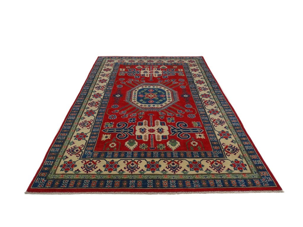 Perzisch tapijt - Kazak - 275 x 182 cm - Handgeknoopt, -, Crème, -, 150 tot 200 cm