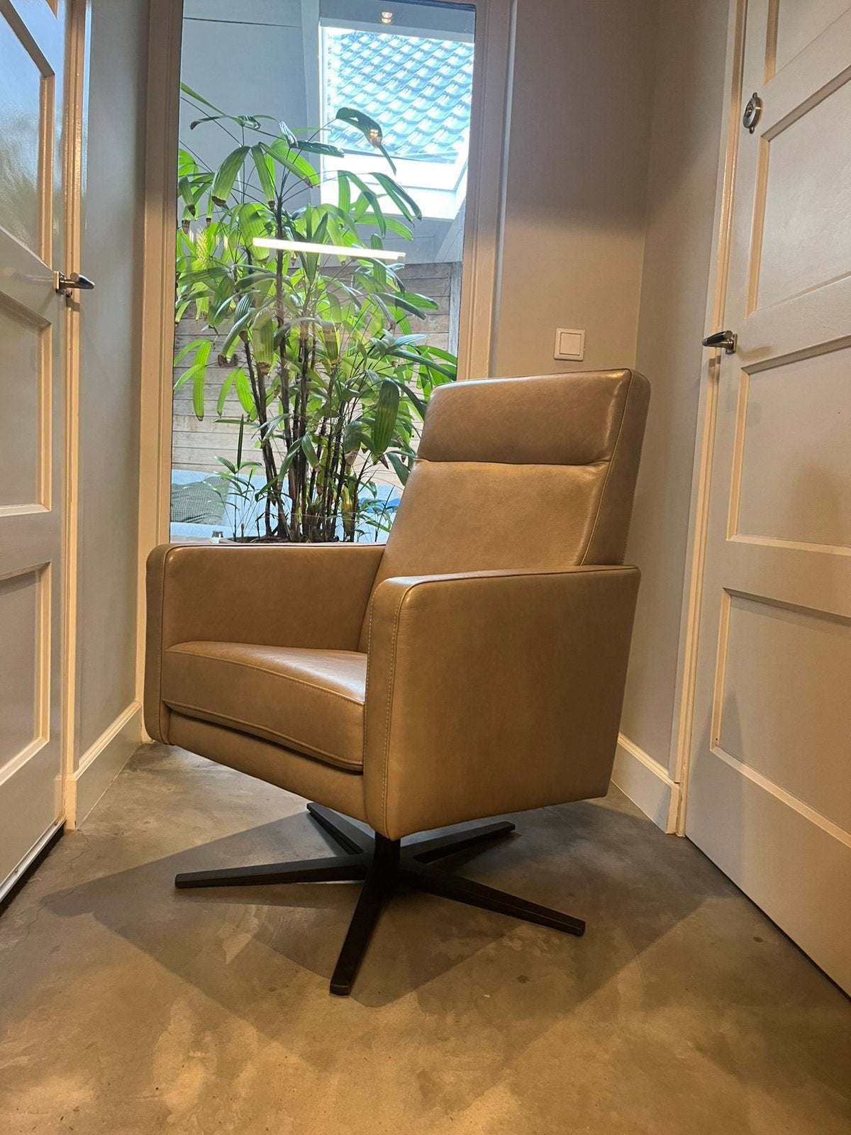 Leren fauteuile in perfecte staat, Ophalen, Zo goed als nieuw, 75 tot 100 cm