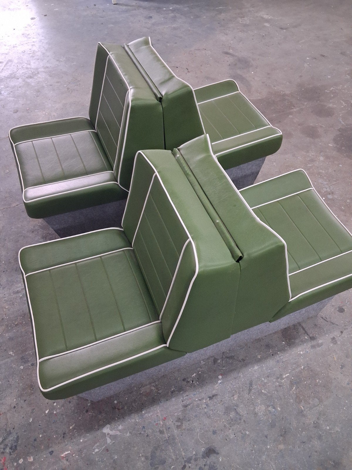 Set groene bootstoelen - back-to-back, Watersport en Boten, Ophalen, Gebruikt, Motorboot