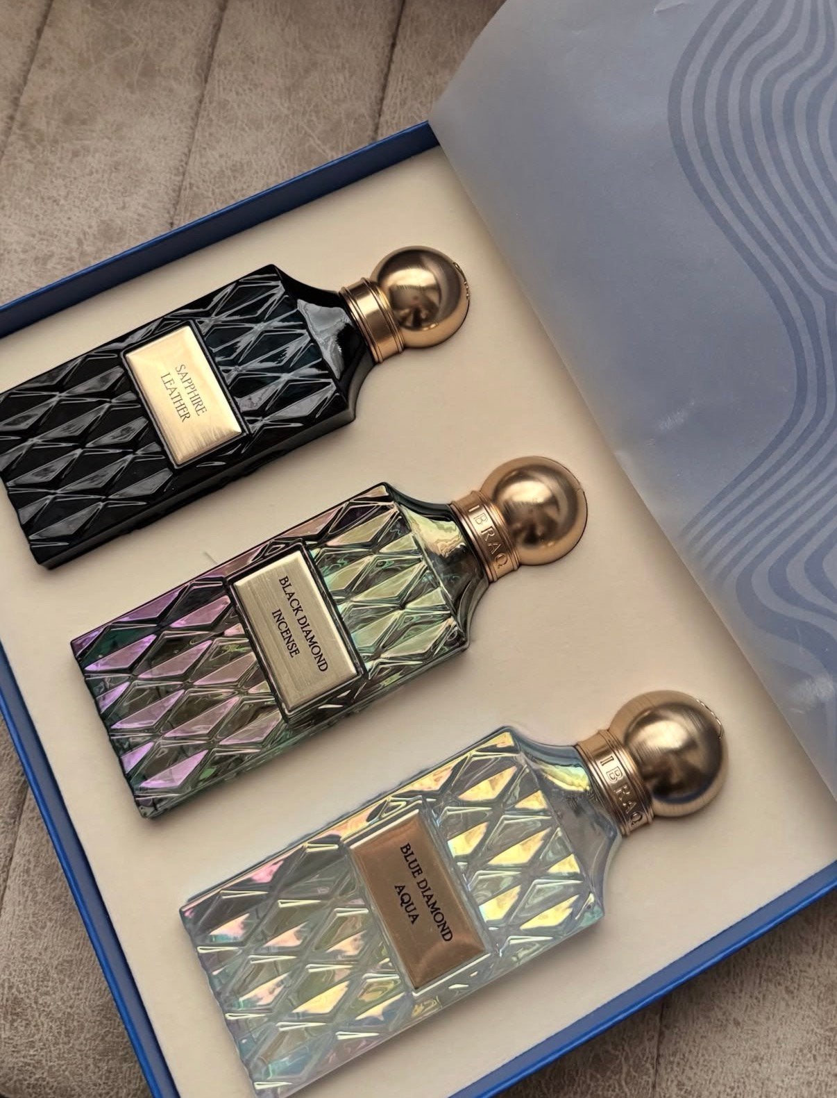 3 parfum 75ml  1box van ibraq in amsterdam, Ophalen of Verzenden, Zo goed als nieuw, Staal