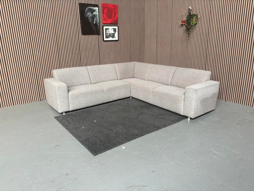 GRATIS LEVERING Hoekbank Grijs 260x260 GEREINIGD, Huis en Inrichting, Banken | Bankstellen, Zo goed als nieuw, Hoekbank, Vierpersoons of meer