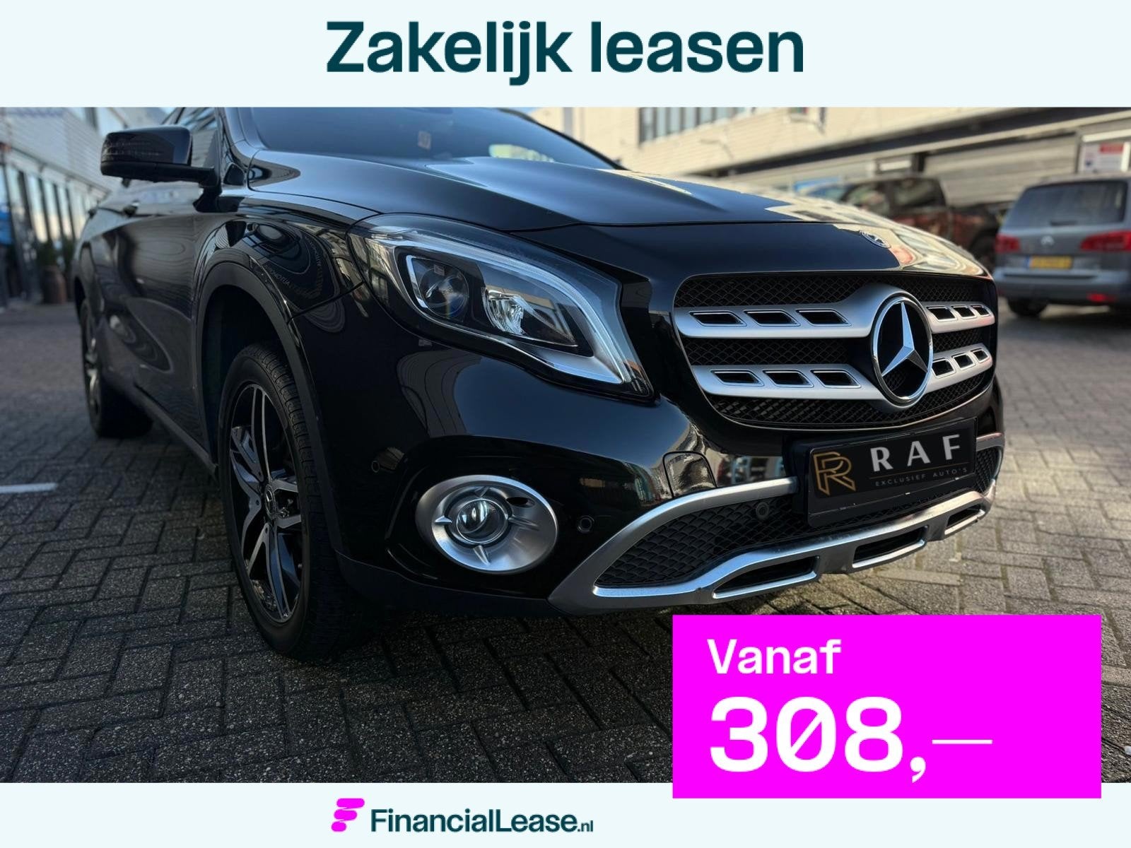 Mercedes-Benz GLA-klasse 220 Benzine ,PanoAutomaat,Cruise,Le, Dealer onderhouden, Automatische klimaatregeling, Zwart, 190 pk