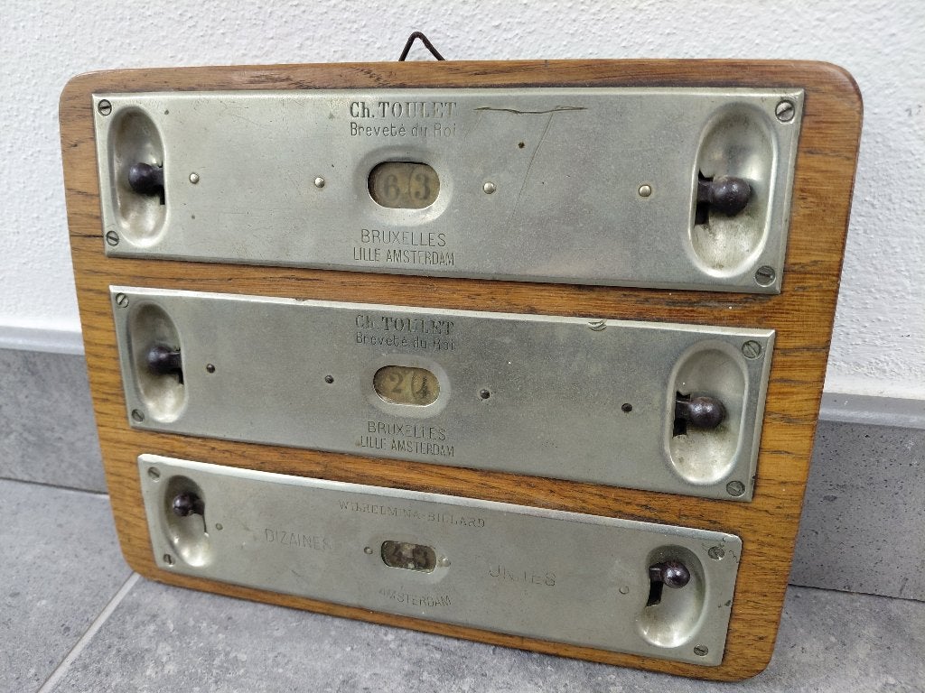 Antiek Mechanisch Biljart Scorebord, Ophalen