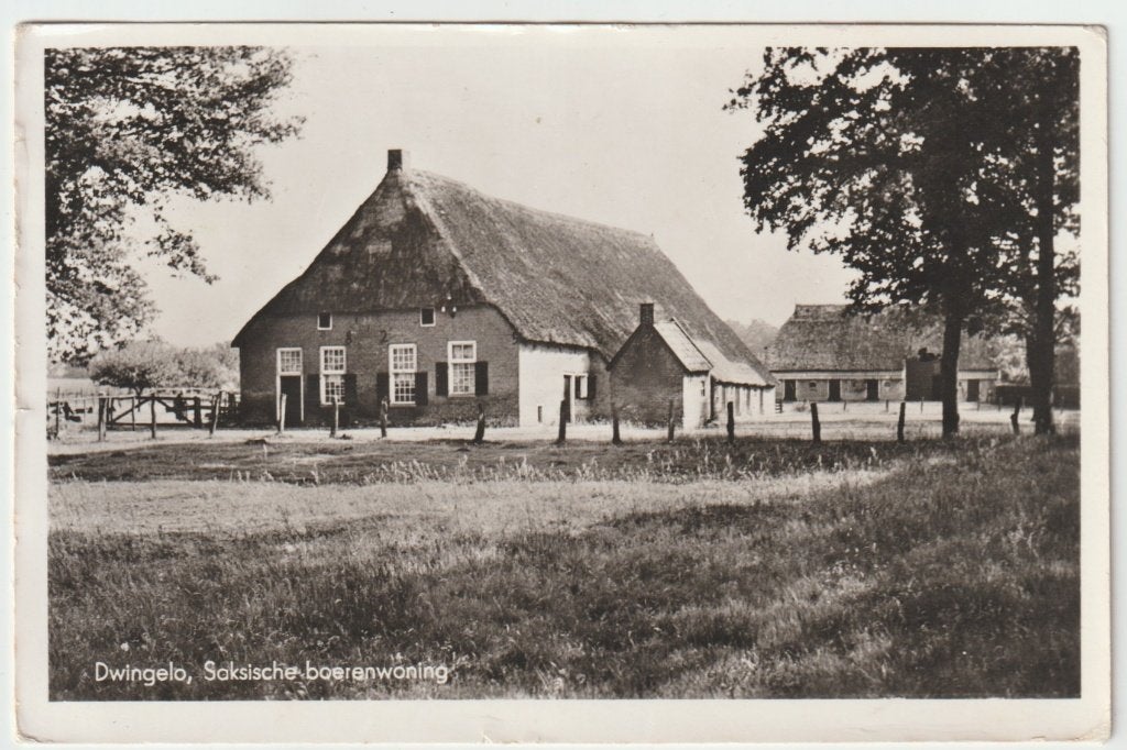Dwingelo. Saksisch Boerenwoning. kaart uit 1962., Verzenden, 1960 tot 1980, Gelopen, Drenthe