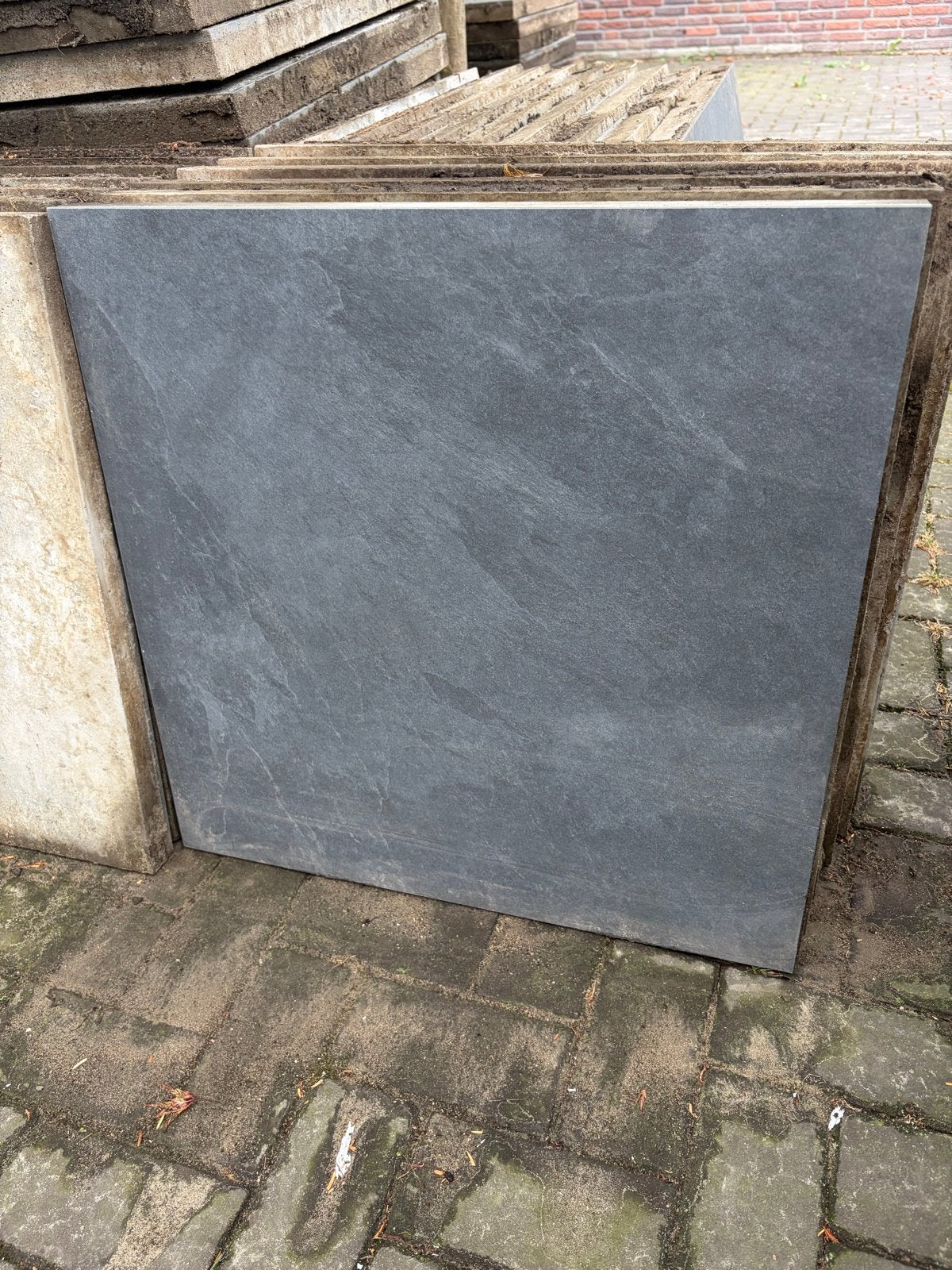 Keramische terrastegels - Antraciet afmeting 0,6*0,6m, Tuin en Terras, Ophalen, Gebruikt, Terrastegels, Natuursteen