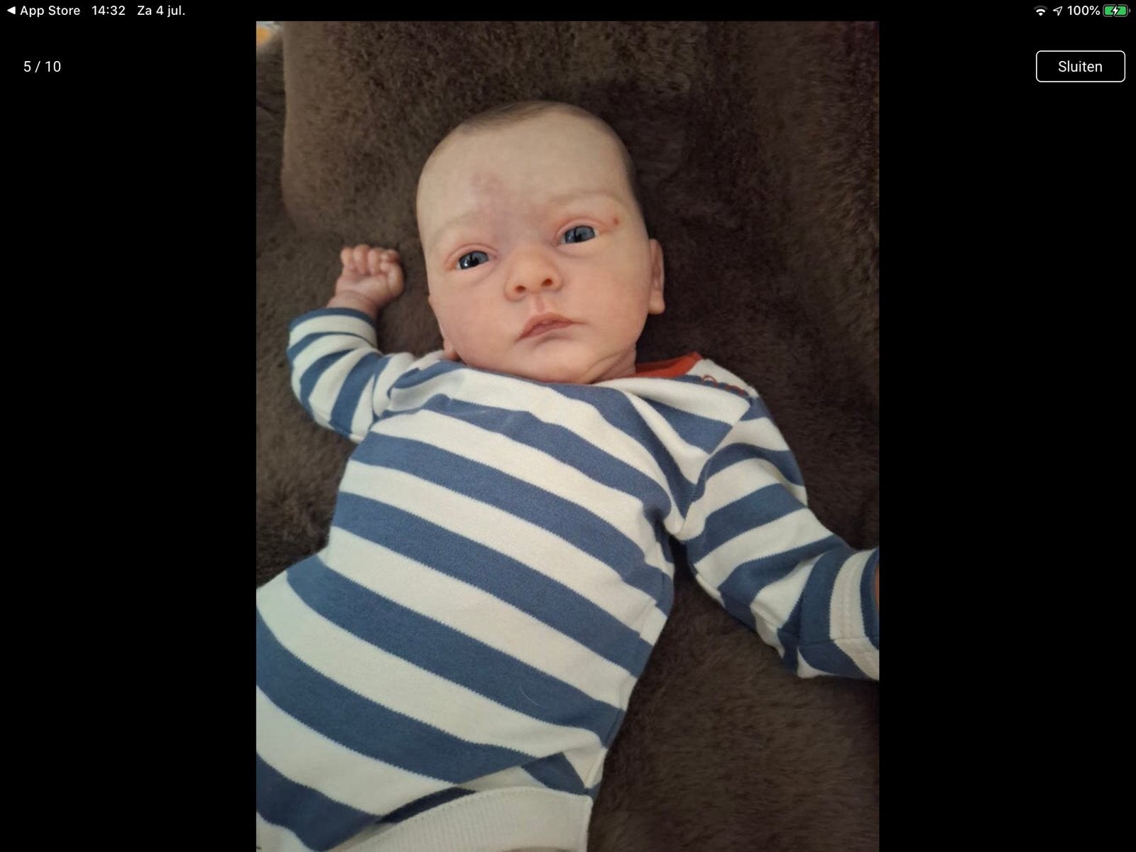 Reborn Malea van Gudrun Legler met papieren, Verzamelen, Poppen, Ophalen of Verzenden, Zo goed als nieuw, Babypop, Levensecht of Reborn