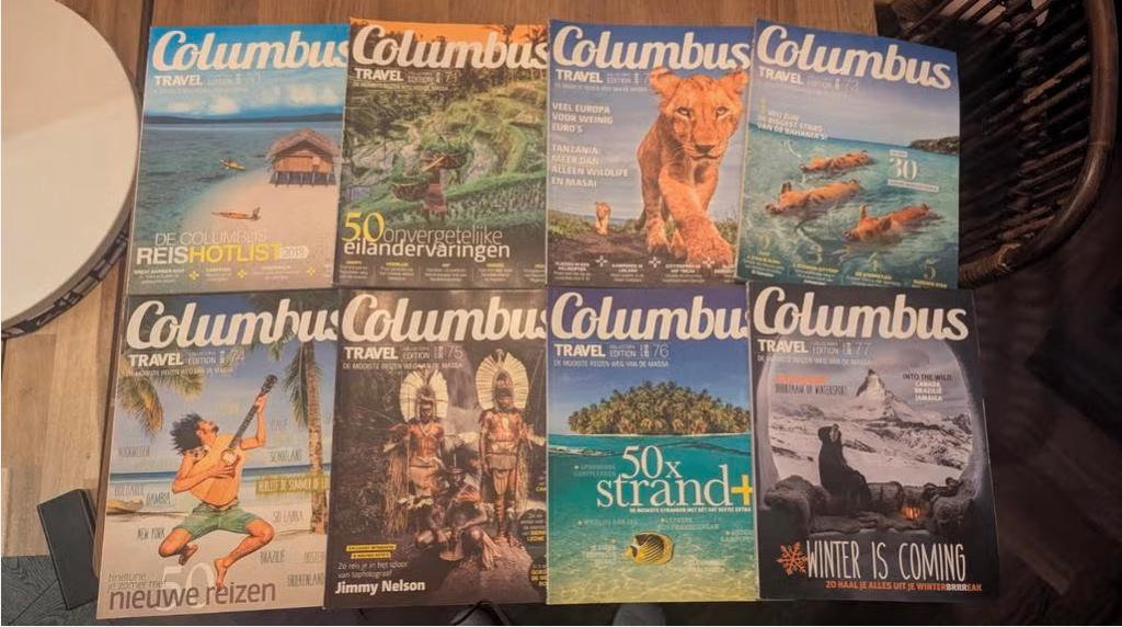 Columbus Travel magazines 2018 (nr. 70 t/m 77), Ophalen of Verzenden, Gelezen, Wetenschap en Natuur