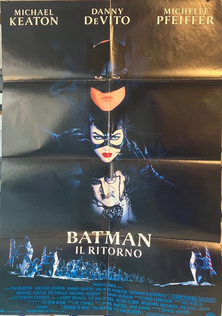 Batman Returns (1992) - Originele filmposter, Ophalen of Verzenden, Zo goed als nieuw, A1 t/m A3, Film en Tv