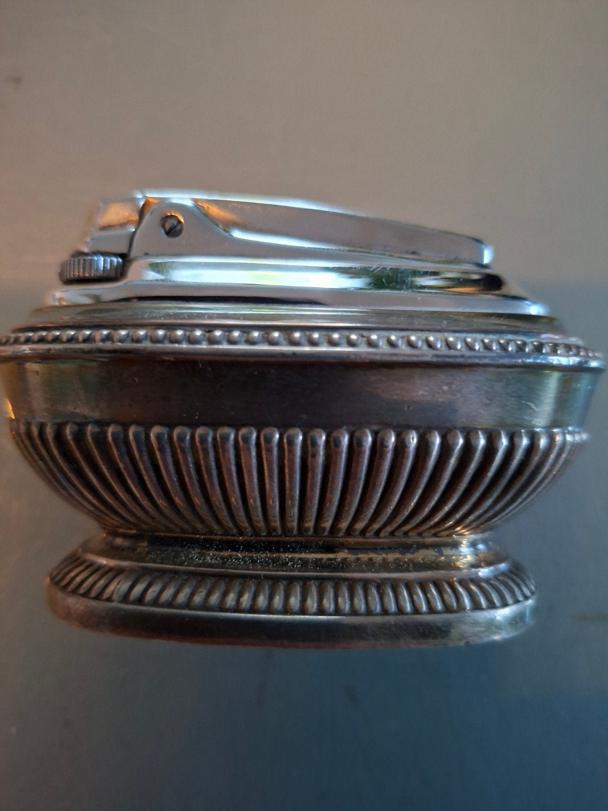 Vintage Ronson Tafelaansteker - Zilverkleurig, Ophalen of Verzenden, Gebruikt, Aansteker