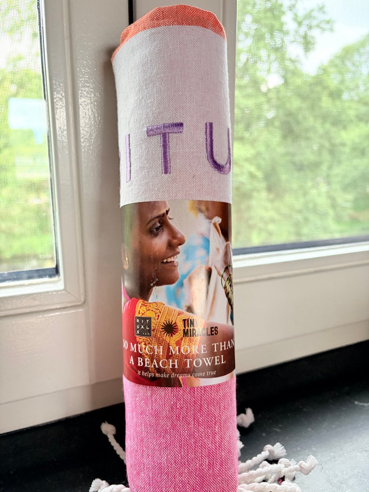 Rituals Tiny Miracles strandlaken/handdoek, Huis en Inrichting, Badkamer | Badtextiel en Accessoires, Nieuw, Badlaken, Roze, Overige merken