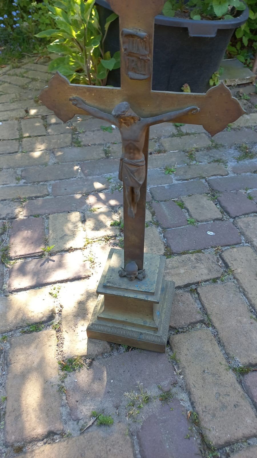 Groot bronzen beeld van Jezus Christus 59 cm hoog, Antiek en Kunst, Ophalen of Verzenden