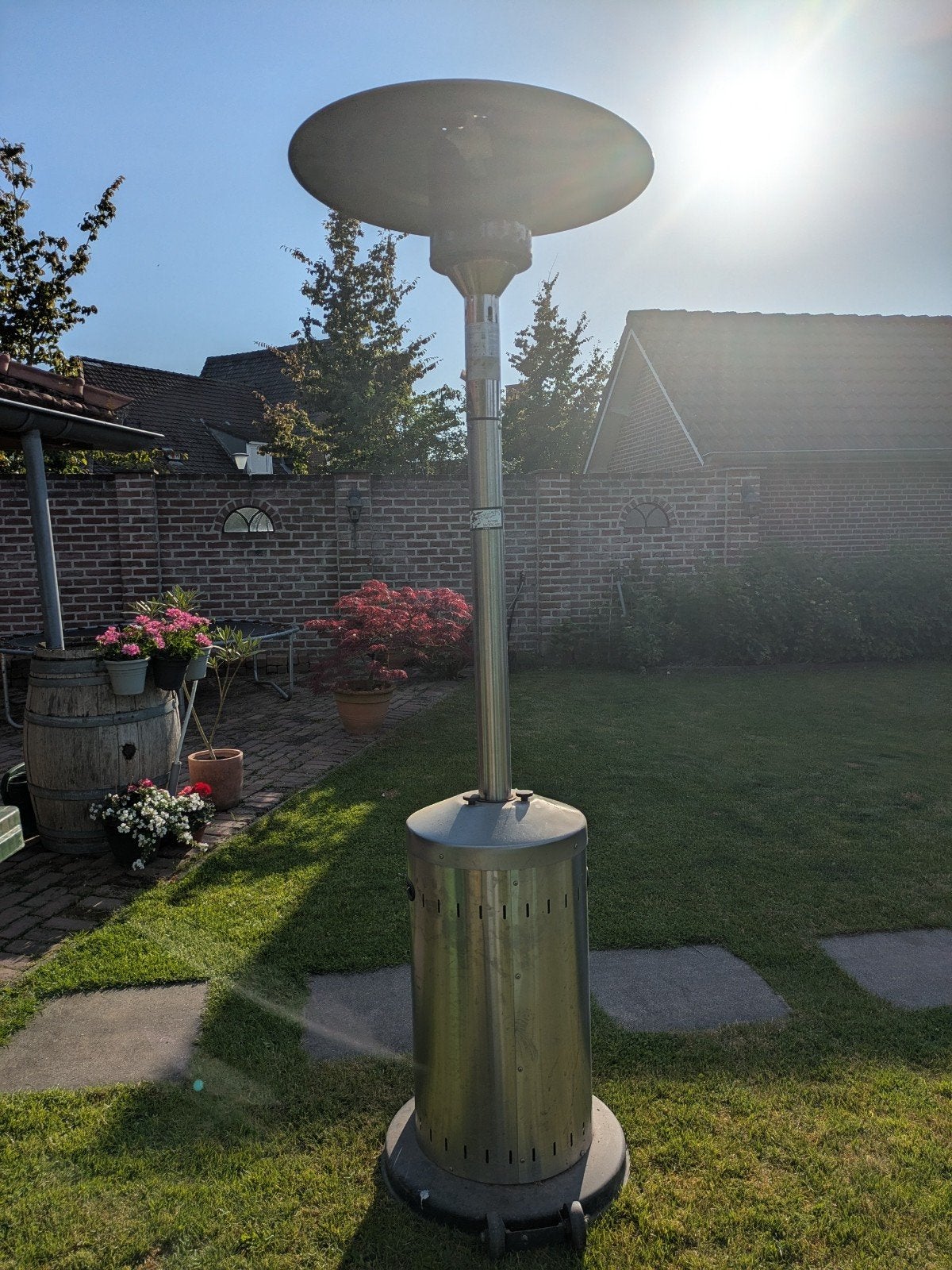 Terrasverwarmer op gas - Gebruikt, Tuin en Terras, Terrasverwarmers, Ophalen of Verzenden, Gebruikt, Gas, Vloer