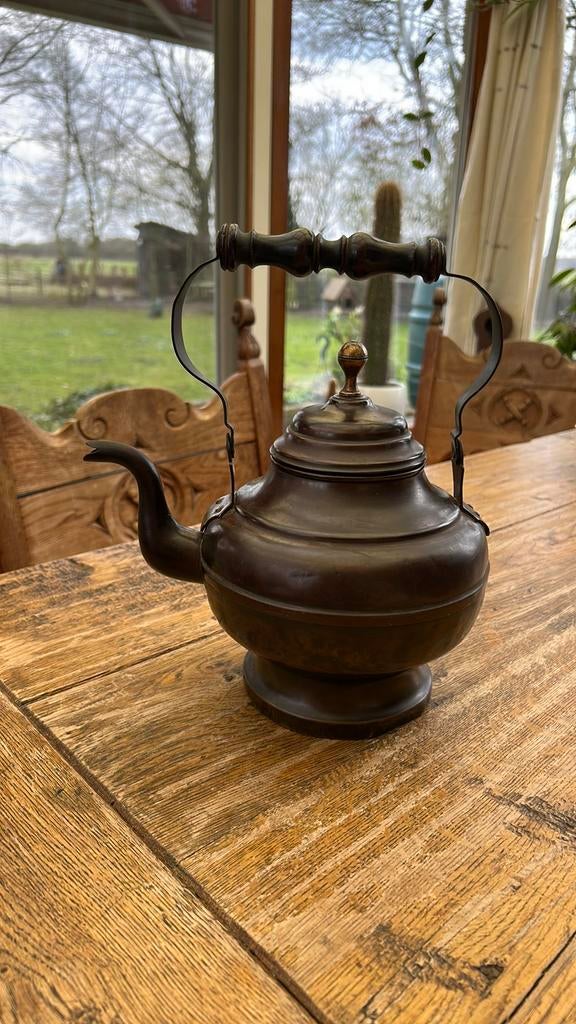 Koperen appelketeltje waterketel, Antiek en Kunst, Antiek | Keukenbenodigdheden, Ophalen of Verzenden