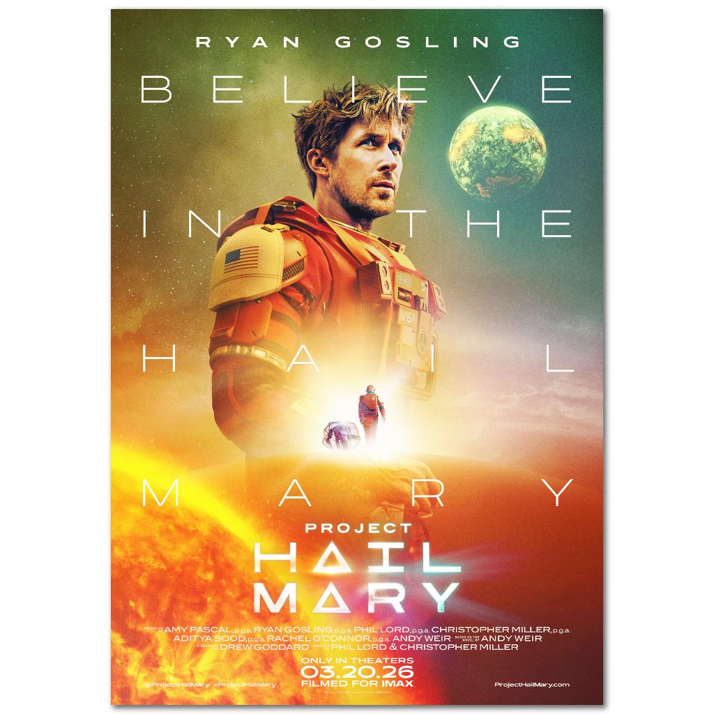 Project Hail Mary - A3 Poster, Rechthoekig Staand, Verzenden, Zo goed als nieuw, A1 t/m A3