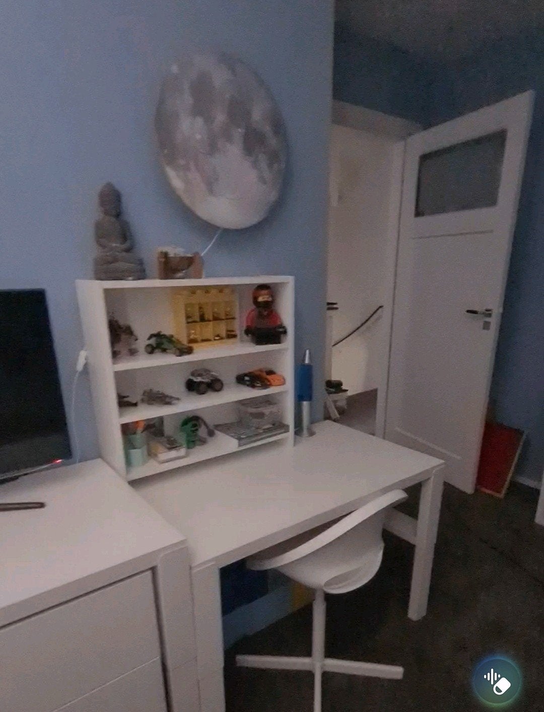 2 x IKEA PÅHL Bureau Wit inclusief. 1 x bovenkast, Ophalen, Gebruikt, IKEA, In hoogte verstelbaar