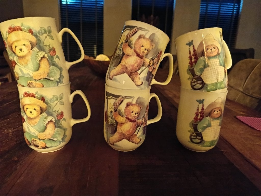 6 mokken Rose of England bone china, Ophalen, Nieuw, Porselein, Overige typen